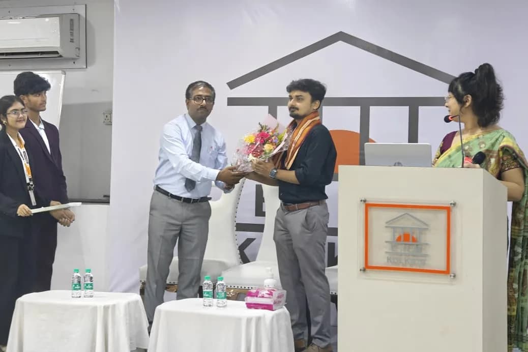 Aeonix co-founder felicitated on stage