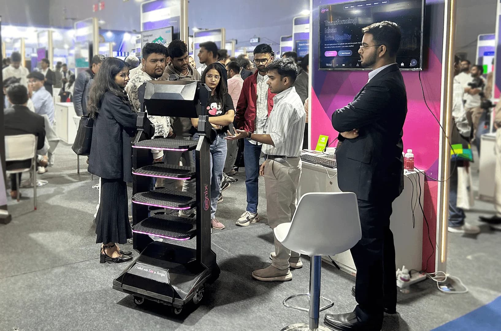 Misti service robot at an exhibition stand